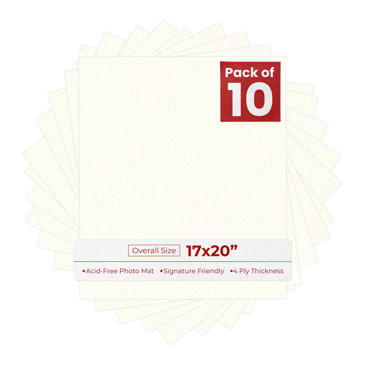 Beige Canvas 17x20 Uncut Mat Board - Blank Sheets, No Opening